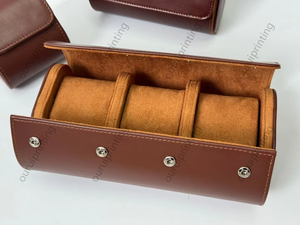 1 to 3 Slots PU Leather Watch <b>Roll</b> Case, Custom Logo Travel Watch Storage <b>Box</b>, Portable Watch Display Organizer for Men, Factory - Product Image 6
