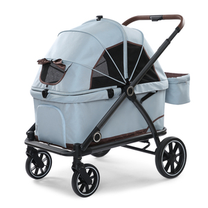 2026 New Design High Quality Blue Foldable <strong>Dog</strong> <strong>Stroller</strong> for Large <strong>Dogs</strong> - Product Image 1