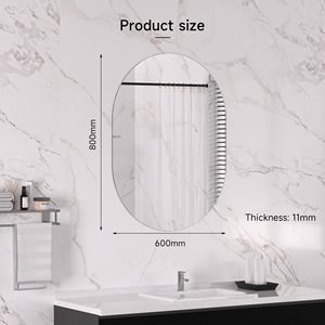 <span class=keywords><strong>Grand</strong></span> <span class=keywords><strong>miroir</strong></span> de salle de bain ovale sans cadre, <span class=keywords><strong>miroir</strong></span> <span class=keywords><strong>mural</strong></span> HD sans cuivre, <span class=keywords><strong>miroir</strong></span> sur mesure - Product Image 6