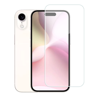 Protection d'écran en verre trempé 9H à couverture intégrale en aluminium de luxe, personnalisée OEM, anti-lumière rouge pour iPhone 17E