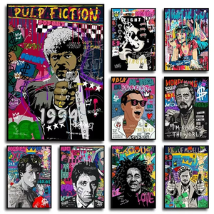 Décor à la maison Graffiti rue Pop <span class=keywords><strong>Art</strong></span> Portraits de personnes célèbres affiche abstraite toile peinture à l'huile mur <span class=keywords><strong>Art</strong></span> photos œuvre - Product Image 1