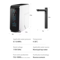 Système de purification d'eau par osmose inverse 100G sous évier, purificateur d'eau électrique pour cuisine domestique, vente chaude en usine
