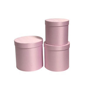 Set di scatole di fiori in raso rotondo nero rosa con tre logo personalizzato non contrassegnato scatola regalo nuovi prodotti all'ingrosso della fabbrica di raso rotondo nero - Product Image 4
