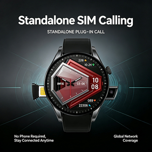 <span class=keywords><strong>Smartwatch</strong></span> con <span class=keywords><strong>Monitoraggio</strong></span> ECG, Pressione Sanguigna, Frequenza Cardiaca, Fitness Tracker per Android e iOS, con Slot per SIM e Fotocamera - Product Image 1
