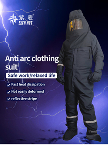 مآزر كهربائية للحماية من الوميض والقوس الكهربائي مقاومة للهب ومقاومة للساكنة ميزة وقائية على طراز البدلة - Product Image 5