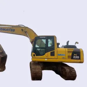 90% nova marca japonesa famosa escavadeira de esteira eficiente Komatsu pc220, equipamento de construção, escavadeiras usadas