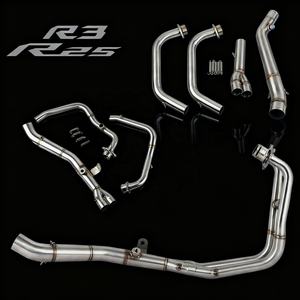 Escape para Motocicleta, Tubo de Escape Modificado para Yamaha MT03 <span class=keywords><strong>MT</strong></span>-<span class=keywords><strong>03</strong></span> YZF R3 R25 YZF-R3 YZF-R25 14-19, Silenciador de Escape para Motocicleta - Product Image 1