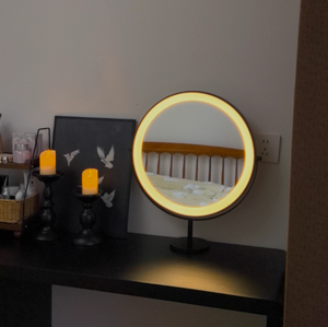 Espejo de Maquillaje <span class=keywords><strong>ECOLIVING</strong></span> con Luces LED Inteligentes Táctiles Regulables, Estilo Art Deco, Forma de Nube Irregular, Material Flotante - Product Image 1