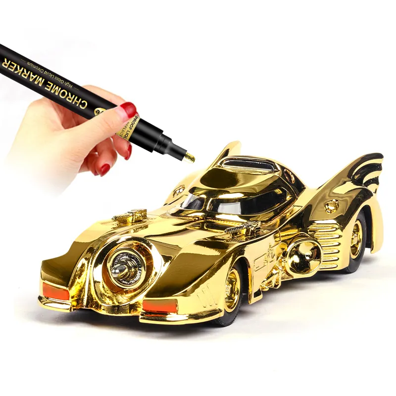 하이라이트 미러 효과 크롬 마커 펜 반사 금속 펜 페인트 펜 DIY 모델 은색 도금 마커