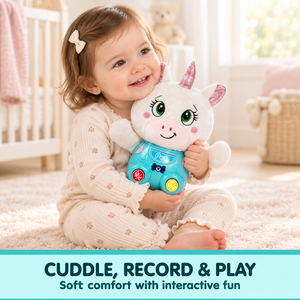 Nouveauté EPT : Peluche musicale licorne pour bébé avec enregistrement sonore, lumière et son activé par le mouvement, pour les nourrissons de 6 <span class=keywords><strong>mois</strong></span> et plus - Product Image 4