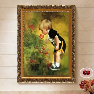 Decoración <span class=keywords><strong>de</strong></span> Pared con Figuras y <span class=keywords><strong>Flores</strong></span> <span class=keywords><strong>de</strong></span> Pinturas Famosas Clásicas Europeas, Lienzo Decorativo con Pintura al Óleo y Arte Mural - Product Image 5