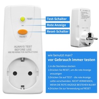 Prise PRCD EU 16A 120V 50Hz IEC61540, protection contre les fuites, sécurité, prise blanche, toujours testée