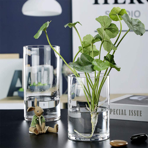 Vase <span class=keywords><strong>De</strong></span> <span class=keywords><strong>fleur</strong></span> <span class=keywords><strong>En</strong></span> <span class=keywords><strong>Verre</strong></span> <span class=keywords><strong>Transparent</strong></span>, décoration pour mariage, maison, cylindre haut <span class=keywords><strong>De</strong></span> gamme - Product Image 4