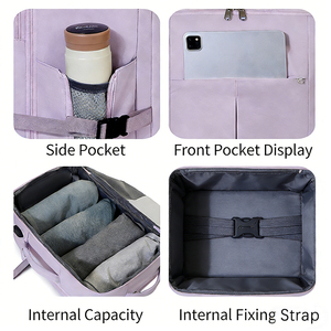 Sac à dos extensible à grande capacité avec logo personnalisé, imperméable, en Oxford, pour les voyages d'affaires, avec port de charge USB - Product Image 4