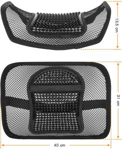 Support <span class=keywords><strong>lombaire</strong></span> en maille réglable avec massage pour chaises de bureau et sièges de <span class=keywords><strong>voiture</strong></span> - Product Image 4