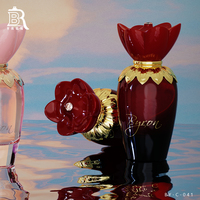 Botol Parfum Kaca Kosong Bentuk Bunga Mewah Desain Baru Premium Berkualitas Tinggi Modis Grosir Produsen dengan Bea...