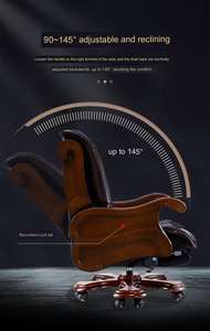 Mobilier de <span class=keywords><strong>bureau</strong></span> classique en cuir véritable <span class=keywords><strong>chaise</strong></span> de <span class=keywords><strong>bureau</strong></span> <span class=keywords><strong>ergonomique</strong></span> avec repose-pieds - Product Image 5