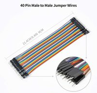 Fils de cavalier Dupont 1P à 40P pas de 2.54mm mâle à femelle câble ruban faisceau de câbles plats pour planche à pain Arduino DIY Electronics
