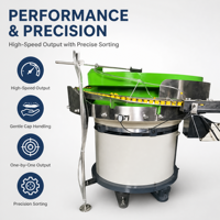 Alimentateur vibrant professionnel ZETON de haute précision et haute qualité, personnalisé pour l'automatisation des bouchons de bouteilles – Fabricant américain