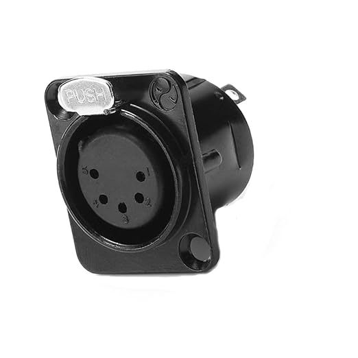 XLR Female Jack 5 Pin Panel Mount Jacks, XLR Female Socket Audio Speaker Microphone Connector 3 pin xlr connector