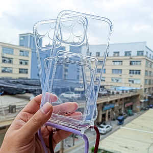 Card Slot Holder Wallet Wrist <strong>Strap</strong> Phone <strong>Case</strong> for <strong>iPhone</strong> 16 15 14 13 12 Fashionable Durable Lanyard Phone Cover - Product Image 5