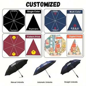 Parapluie pliant automatique personnalisé avec logo imprimé pour cadeaux d'affaires promotionnels – Mini parapluie automatique - Product Image 4