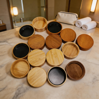 Bocaux écologiques réutilisables en bambou pour sels de bain et assaisonnements avec couvercle – Idéal pour salle de bain, cuisine et épices