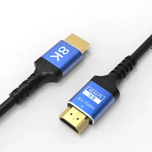 Liga de alumínio HDMI 2.0 cabo 2K 4K 8K 1080p 30Hz 60Hz alta velocidade dourado HDMI2.0 cabo HDTV cabo HDMI