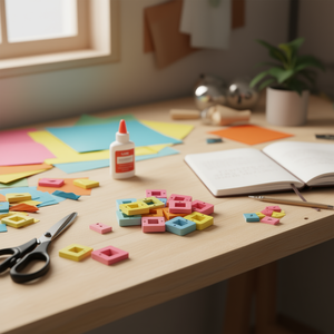 Accessorio in legno quadrato Ilan 18x18mm 14 pezzi per progetti creativi - Product Image 2