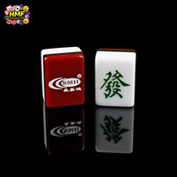 Jeu de Mahjong de voyage portable de luxe personnalisé en acrylique multicouche avec tuiles en cristal pour soirées de jeu en famille et divertissement