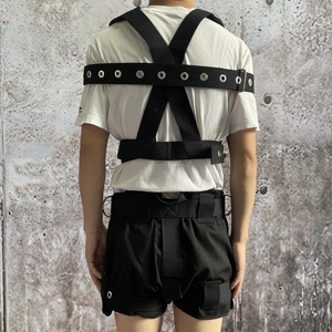 Ensemble de Bretelles de Contention Noires Verrouillables pour le Haut du Corps, avec Shorts Anti-Démontage et Verrous Magnétiques, pour Patients, Soins Médicaux et Asile, ABDL - Product Image 4
