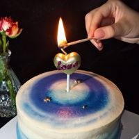 Paraffin-Wachs Halbhandgefertigte Unparfümierte Herzförmige Geburtstagskerzen für Qixi Festival Valentinstag Heiratsanträge