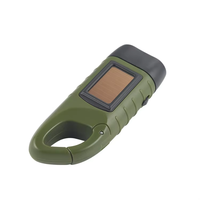 Portable Torche Soleil Flash Lumière Led Solaire Rechargeable Charge Puissance Alimenté Pratique Manivelle Camping Lampe De Poche