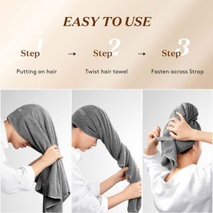 Serviette de séchage pour cheveux en microfibre ultra douce, super absorbante et à séchage rapide, personnalisable pour spa et salon, vente en gros pour femmes - Product Image 3