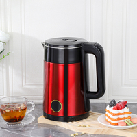 Bouilloire électrique en acier coloré à prix d'usine pour chambre d'hôtel, maison, cuisine, bureau, arrêt automatique, chauffe-eau en acier inoxydable