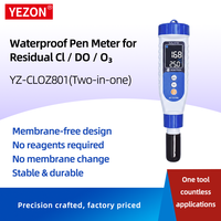 Medidor de Cloro Residual y Ozono Disuelto Tipo Pluma, Resistente al Agua, con Pantalla Grande para Pruebas en Campo