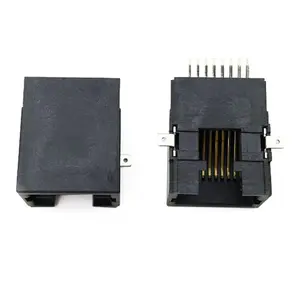 En Stock estándar 90 grados RJ45 8pin hembra Jack 5322 SMD ángulo recto 8x8 conector Ethernet SMT para PCB