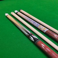 Queue de billard style américain à tête large de 13mm, manche fendue en érable 1/2, pour l'export transfrontalier, en acier inoxydable.