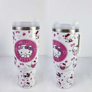 40oz Stitch cartone animato Tumbler in acciaio inox borraccia bottiglia <span class=keywords><strong>di</strong></span> acqua isolante tazza con manico <span class=keywords><strong>di</strong></span> paglia coperchio - Product Image 3