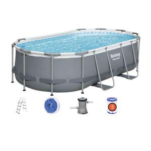 2025 Steel Power 56620 Juego de piscina ovalada sobre suelo 4,27 <span class=keywords><strong>M</strong></span> X 2,50 <span class=keywords><strong>M</strong></span> X 1,00 <span class=keywords><strong>m</strong></span> - Product Image 1