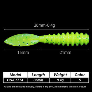 36mm 0.4g Wobblers Mini Ocean Rock Pesca Soft Iscas de Borracha Soft Iscas Soft Worm Iscas Artificiais Bass Silicone Peixe - Product Image 2