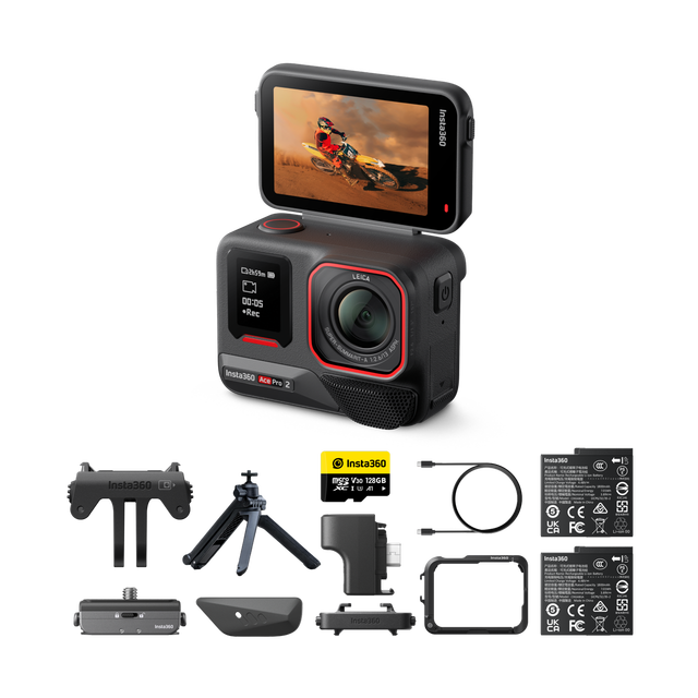 Insta360 Ace Pro 2 Flagship Imaging Sports Camera AI Explorer Get-Set Creator Anti Shake Motorcycle Riding Vlog