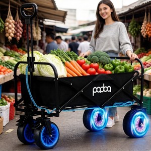 <span class=keywords><strong>Chariot</strong></span> utilitaire <span class=keywords><strong>pliable</strong></span> à quatre roues PoeticExist, électrique, pour extérieur, plage, camping, shopping, jardin - Product Image 6