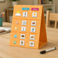 Table magnétique Montessori pour la croissance et l'autodiscipline des enfants, enregistrement des bonnes habitudes, table de récompenses pour enfants