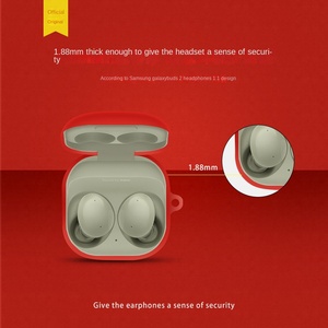 Applicabletosilicone bảo vệ trường hợp đối với <span class=keywords><strong>Samsung</strong></span> cho <span class=keywords><strong>Galaxy</strong></span> chồi 2 không dây cho Tai nghe <span class=keywords><strong>bluetooth</strong></span> với các tính năng chuyên nghiệp budslive Bộ - Product Image 2