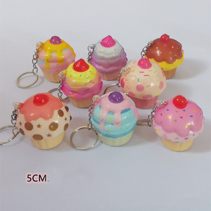 Porte-clés Super Doux en Forme de Cupcake Crème, Jouet Squishy en PU à Rebond Lent, Cadeau Anti-Stress pour Enfants et Adultes, Jouet de Décompression - Product Image 2