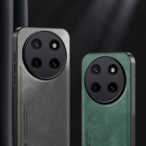 Funda Magnética de Alta Calidad para Coche, Diseño de Lujo, Textura Mate Agradable al Tacto, Funda Trasera de Cuero Resistente a Golpes para Honor 600 Pro <span class=keywords><strong>5G</strong></span> - Product Image 1