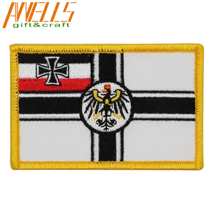 Bendera Jerman Setrikat-tempelan Jahitan Jerman Pada Kain Sulam Negara Jerman