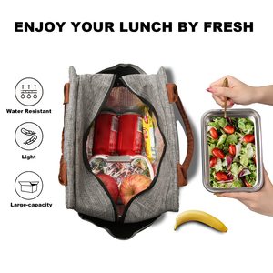 Sac à lunch isotherme léger, sac à lunch étanche pour hommes et femmes, porte-bouteille pliable compact - Product Image 3