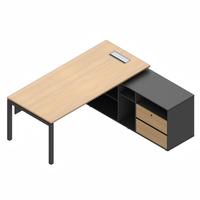 Bureau administratif moderne, durable, en forme de L, pour travailler, bureau de patron, stable et respectueux de l'environnement